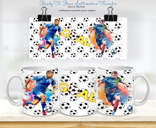 SOCCER FOOTBALL Mugs SUBLIMATION Wrap Around Coffee Mug Coffee, Tea, Cocoa, 11 Oz Mug – 12 Oz Mug-15 Oz Mug
