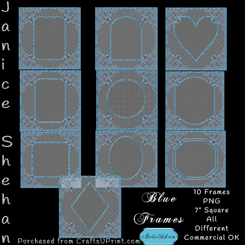 10  MESH FRAMES BEAUTIFUL FANCY EMBELLISHMENTED, CU4CU