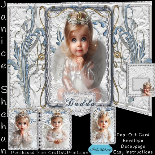 A beautiful 4 card set of Angels with envelopes.