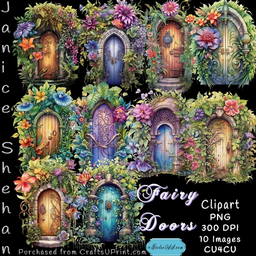 10 FAIRY DOORS CLIPART PNG