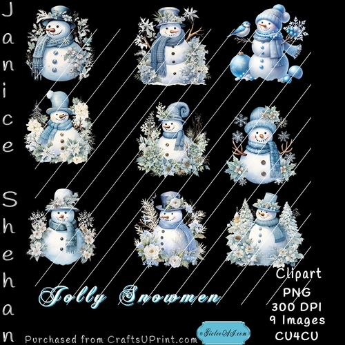 JOLLY SNOWMEN CLIPART 