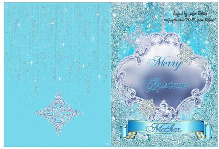 Christmas Birthday Female Blue Crystal and Bling