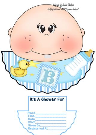 Baby Boy Shower Invitation Blue