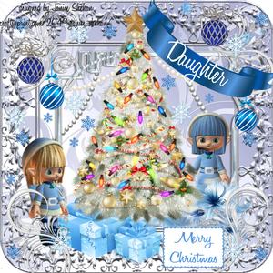Elf Christmas Blue Elves Tree