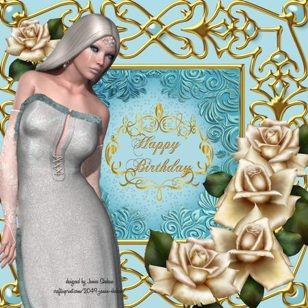 Aqua Fantasy Birthday Christmas 3D Roses
