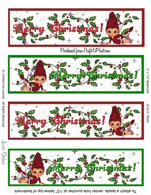 Santa's Little Elf Bookmark Book Mark