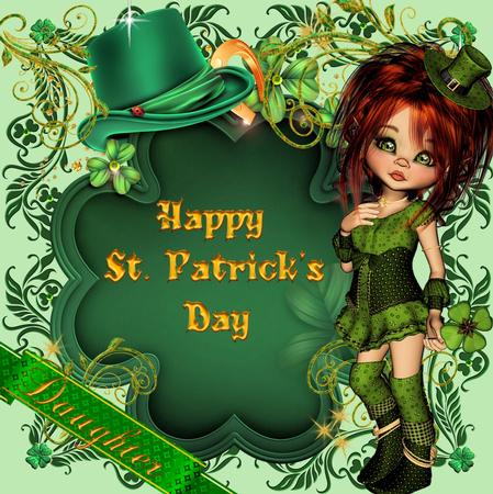 Adorable Girl St Patrick's Day Topper