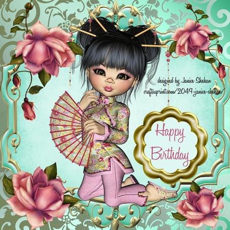 Asian Chinese Girl Birthday