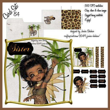 Ethnic African Sweetie Easel Card