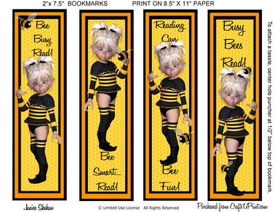 Busy Bee Fairy Bookmarks Book Marks Girls