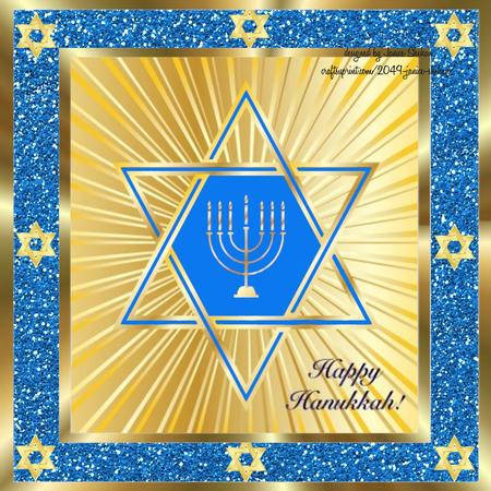 Hanukkah Golden Star of David