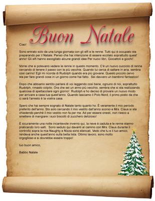 Italian Letter from Santa
