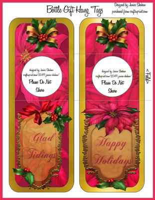Christmas Wine Beer Bottle Gift Tag Hanger 4