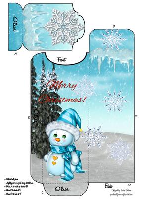 Christmas Snowman Cutlery Wrap Holder