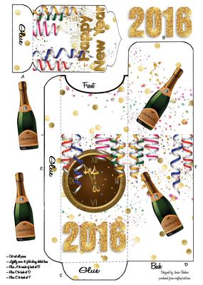 New Year Party Cutlery Wrap Holder 2