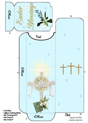 Easter Cross Jesus Cutlery Wrap Holder 2