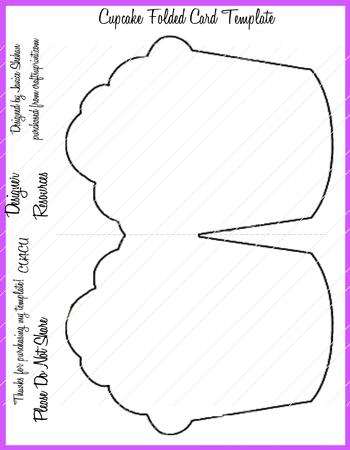 Cupcake Folded Card Template Png