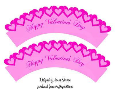 Valentine's Day Cupcake Cup Cake Wrapper Set 2