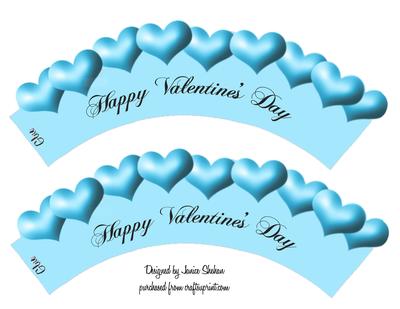 Valentine's Day Cupcake Cup Cake Wrapper Set 3