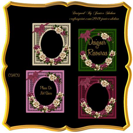 Roses & Lace Aperature Frames