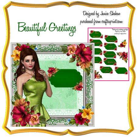 Beautiful Greetings Decoupage Card