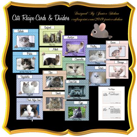Cats Recipe Cards and Dividers