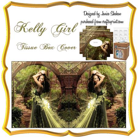 Kelly Girl Kleenex Tissue Box Holder Cover