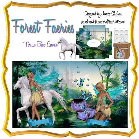 Forest Faeries Fairies Kleenex Tissue Box Holder Cover