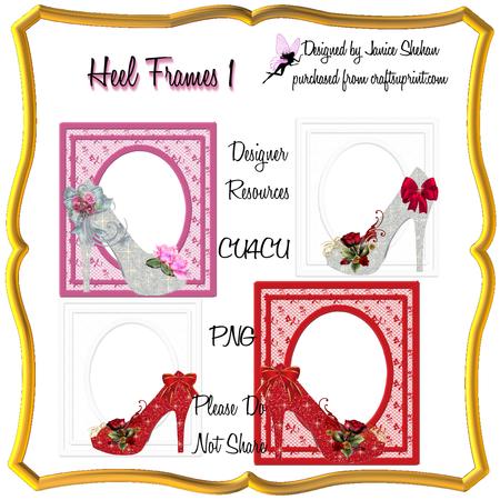 Heels & Lace Floral Frames