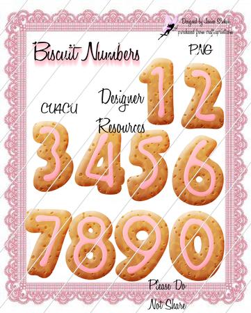 Biscuit Numbers Scrapbook Clipart Clip Art