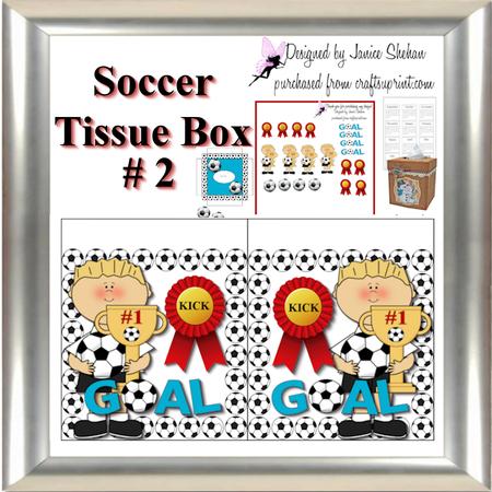 Football Soccer Tissue Box Get Well Tissue Box Cover Wrap 2