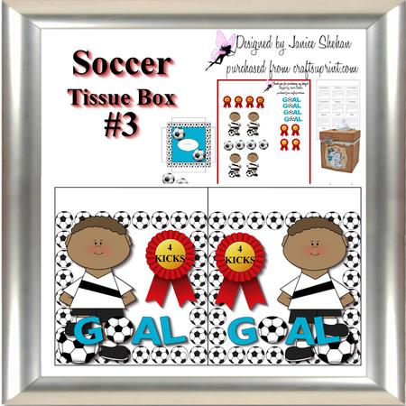 Football Soccer Tissue Box Get Well Tissue Box Cover Wrap 3