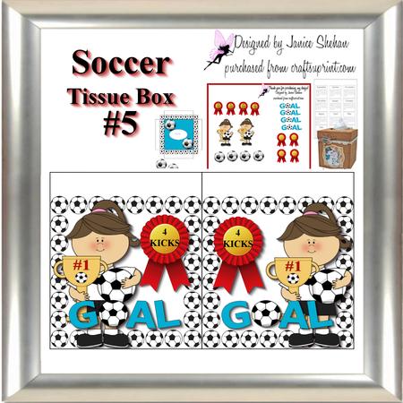 Football Soccer Tissue Box Get Well Tissue Box Cover Wrap 5