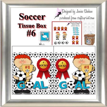 Football Soccer Tissue Box Get Well Tissue Box Cover Wrap 6