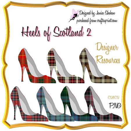 Scotland Tartan Heels Ladies 2