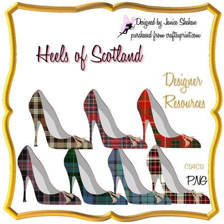 Scotland Tartan Heels Ladies