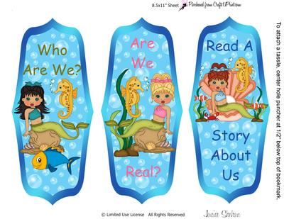Mermaid Bookmarks Book Marks Children Girls