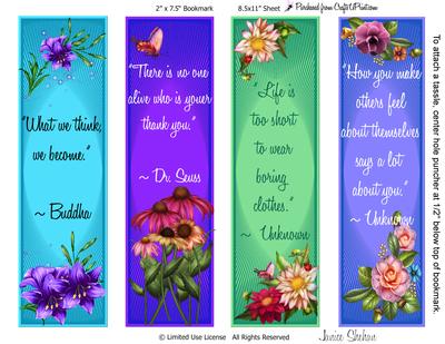 Beautiful Flowers Bookmarks Book Marks Ladies