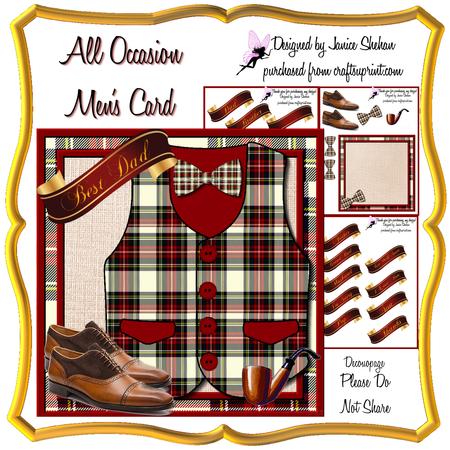 All Occasion Men's Card Birthday, Father's Day Decoupage