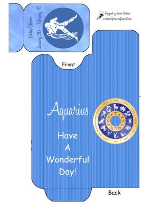 Aquarius Zodiac Cutlery Wrapper Place Settings Utensil