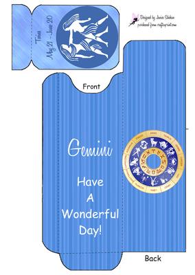 Gemini Twins Zodiac Cutlery Wrapper Place Settings Utensil