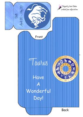 Taurus Bull Zodiac Cutlery Wrapper Place Settings Utensil