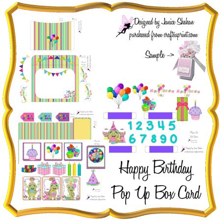 Birthday Child Girl Boy Children Box Pop Up Card