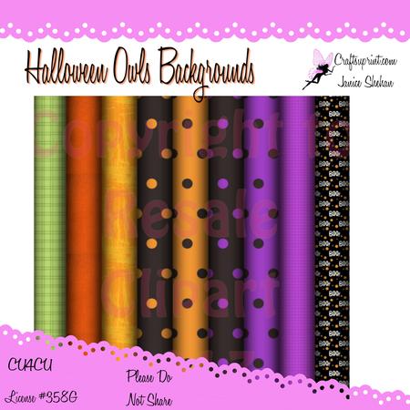 Halloween Owls Background Paper