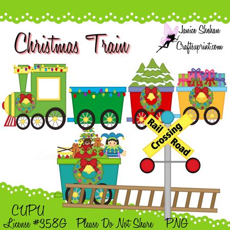 Christmas Train 1 Clipart Clip Art