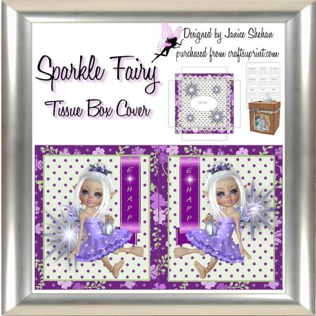 Sparkle Fairy Kleenex Tissue Box Cover Girls