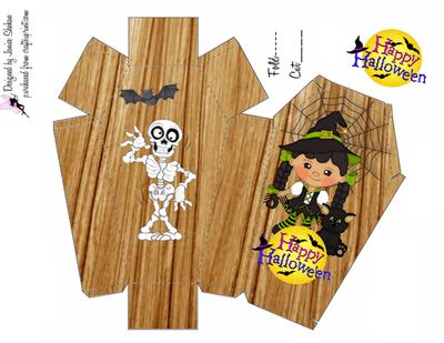 Halloween Coffin Treat Box Witch