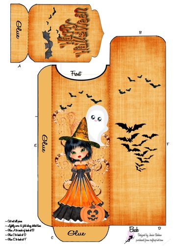 HALLOWEEN LIL WITCH TABLE WARE CUTLERY HOLDER PLACE SETTING