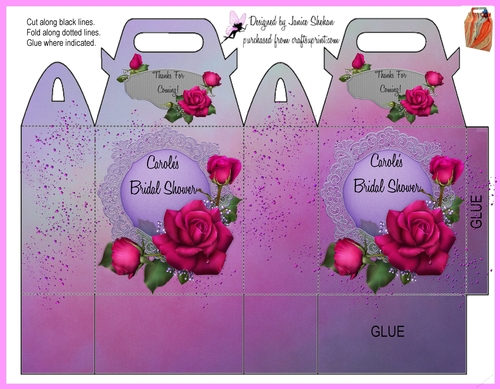 ROSES WEDDING SHOWER BIRTHDAY GIFT FAVOR BAG