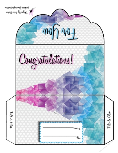 MONEY WALLET ENVELOPE HOLDER CARD CONGRATULATONS #7